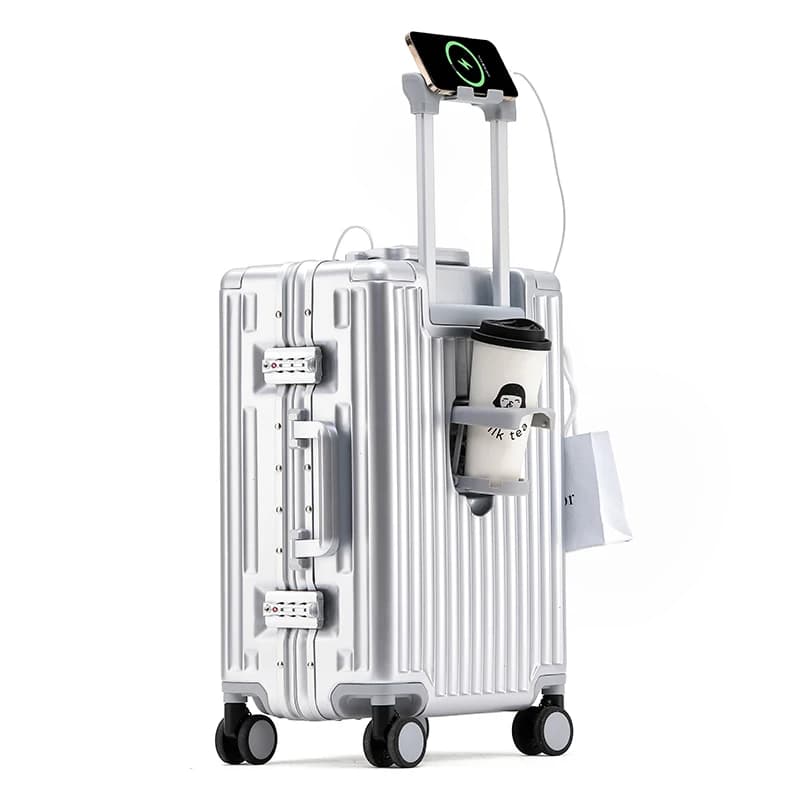 1 pièce ensemble 20 pouces ordinateur fonctionnel cadre en aluminium boîtier de chariot valise d'emb