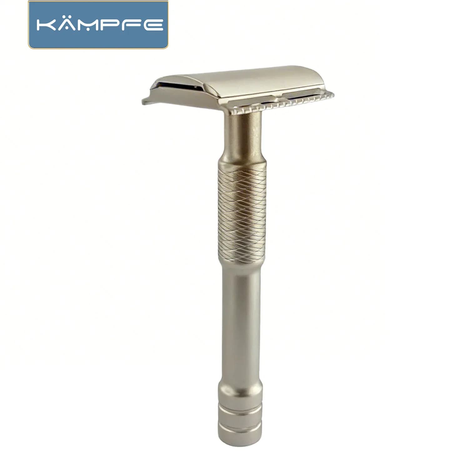 Rasoir de sécurité manuel vintage KAMPFE, à peigne fermé, en acier inoxydable, usiné CNC, pour homme