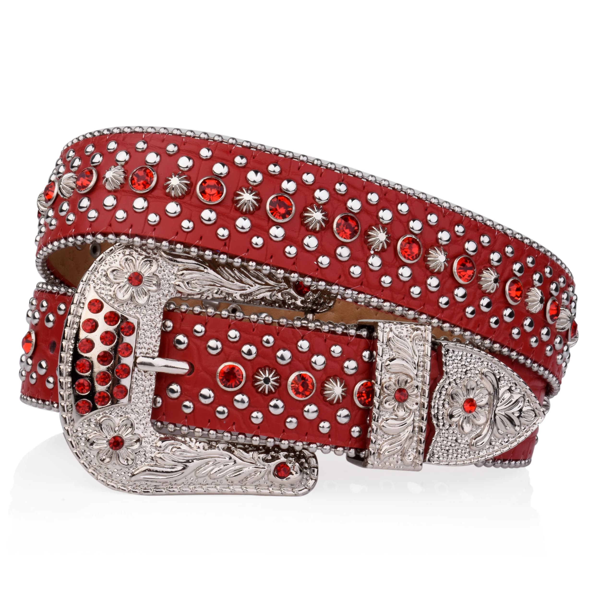 Ceinture Punk rock pour femmes, strass de luxe, bouton brillant, décorée en PU, Y2K, rétro, pour jea