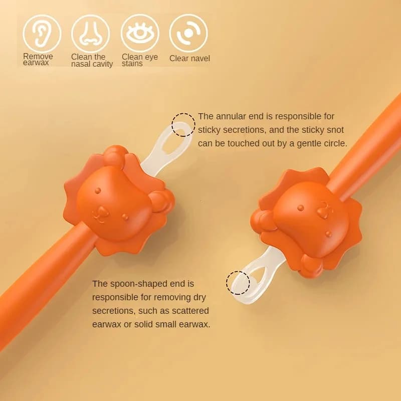 Cuillère de nettoyage pour bébé, nouveaux modèles 2024, Curette de cire douce à Double tête, nettoye