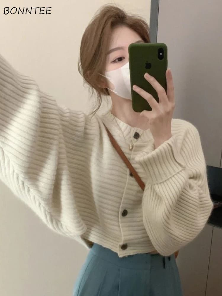 Cardigans à manches chauve-souris pour femmes, Simple, Chaud, Loisirs, Tender At, All-Match, Confort