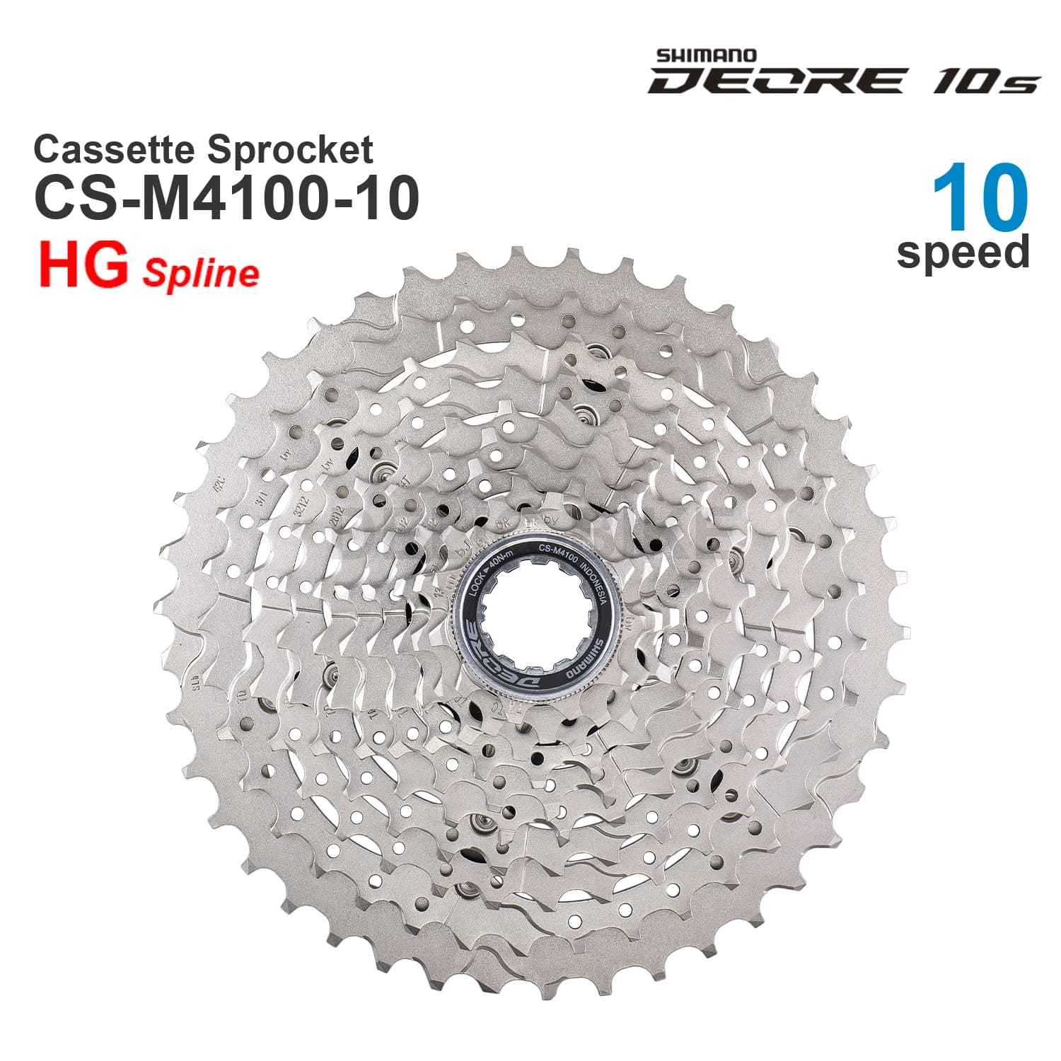 SHIMANO DEORE M4100 Pignon de cassette 10 V CS-M4100-10 10 vitesses - HYPERGLIDE -11-46T, 11-42TOrig