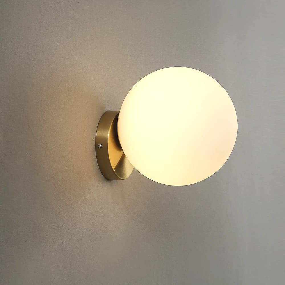 Applique murale moderne boule de verre de luxe or non aligné boule applique salon chambre chevet esc