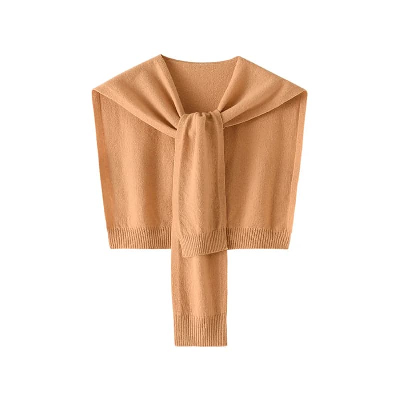 Châle en laine Pure 100% pour femme, Cape tricotée sur les épaules, écharpe chaude nouée à double us