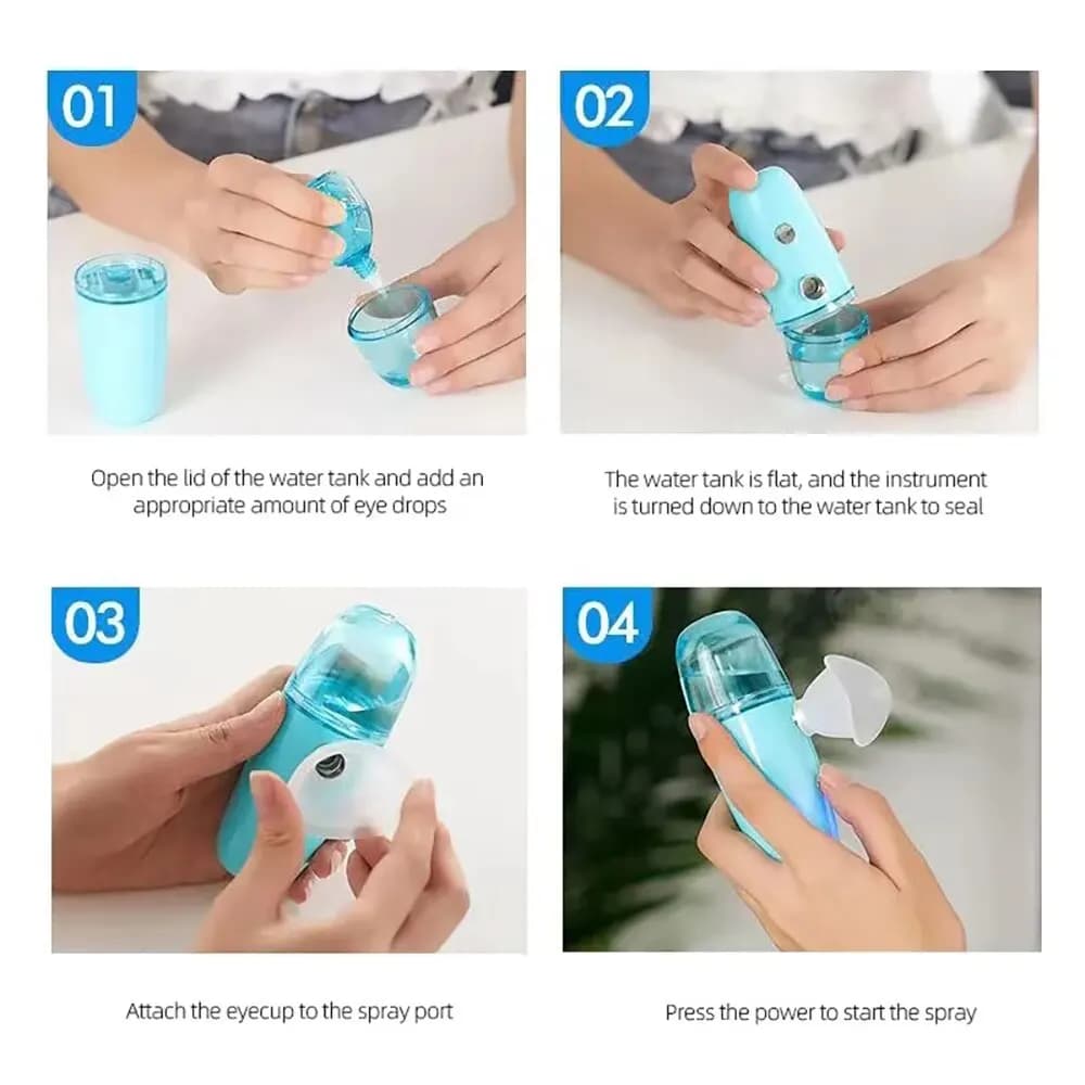 Lunettes de pulvérisation de caractéristique d'humidificateur pour les yeux, crème pour les yeux sèc