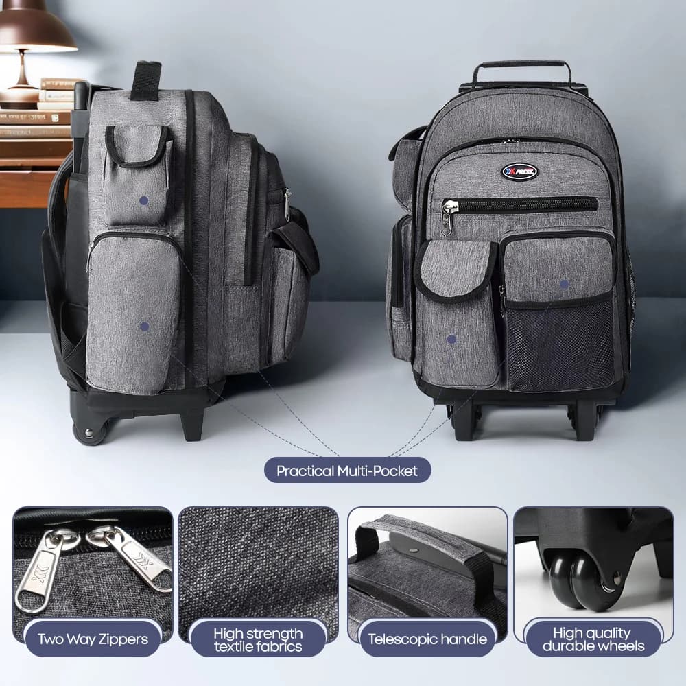 New York XPress 20 pouces sac à dos de voyage avec roues tige de traction cachée bagage à main sac d