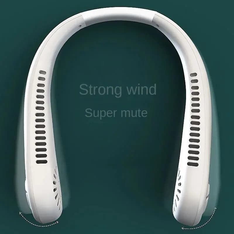 Ventilateur de cou portable sans lame, refroidisseur d'air aste, 3 vitesses, mini ventilateur de spo