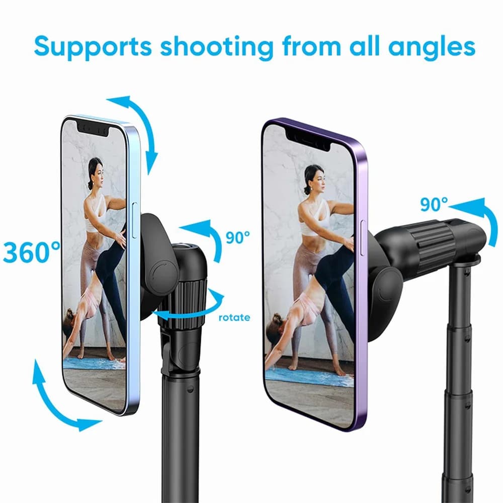 Trépied perche à Selfie magnétique 2025 avec télécommande, support de téléphone extensible pour MagS