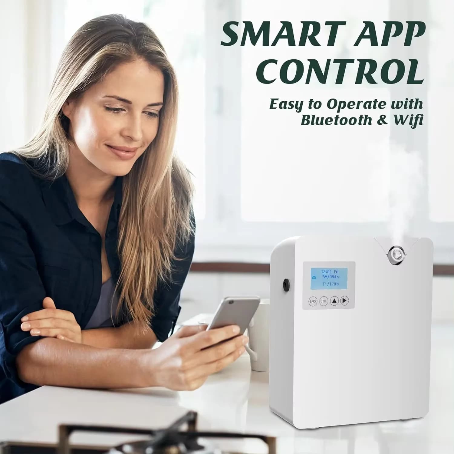 Diffuseur d'arôme intelligent Bluetooth, désodorisant pour hôtels, diffuseur d'arôme, couverture d'o