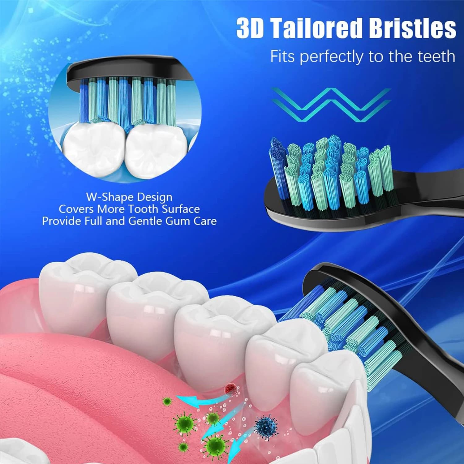 Têtes de rechange pour brosse à dents électrique, 4/5/10/20 pièces, compatibles avec SEAGO SG910/507