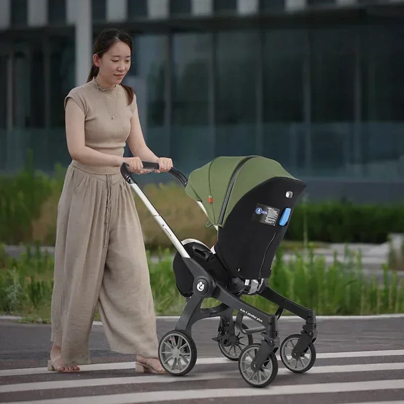 UE en Stock 4In1 bébé poussette, poussette multifonctionnelle pliable avec siège auto landau Portabl