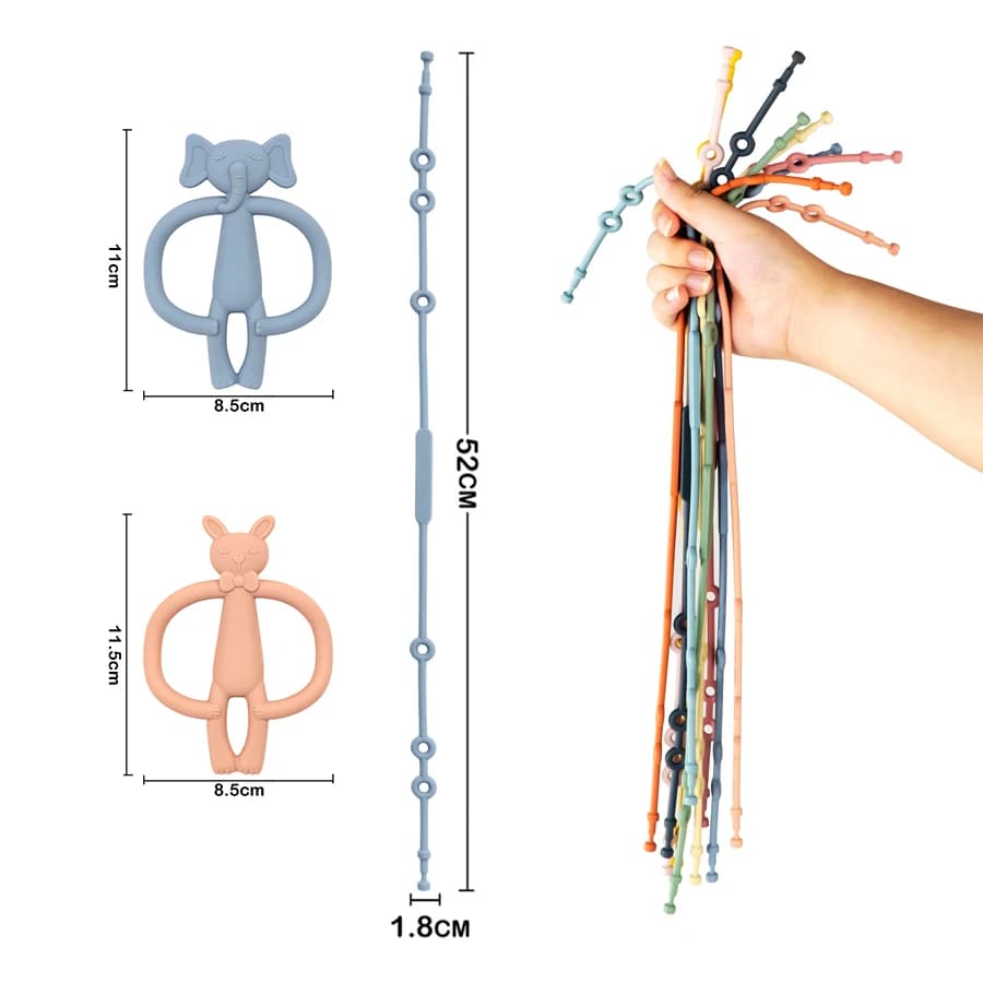 Clips de sucette en Silicone souple pour bébé, chaîne de dentition, jouet pour bébé, porte-mamelon r