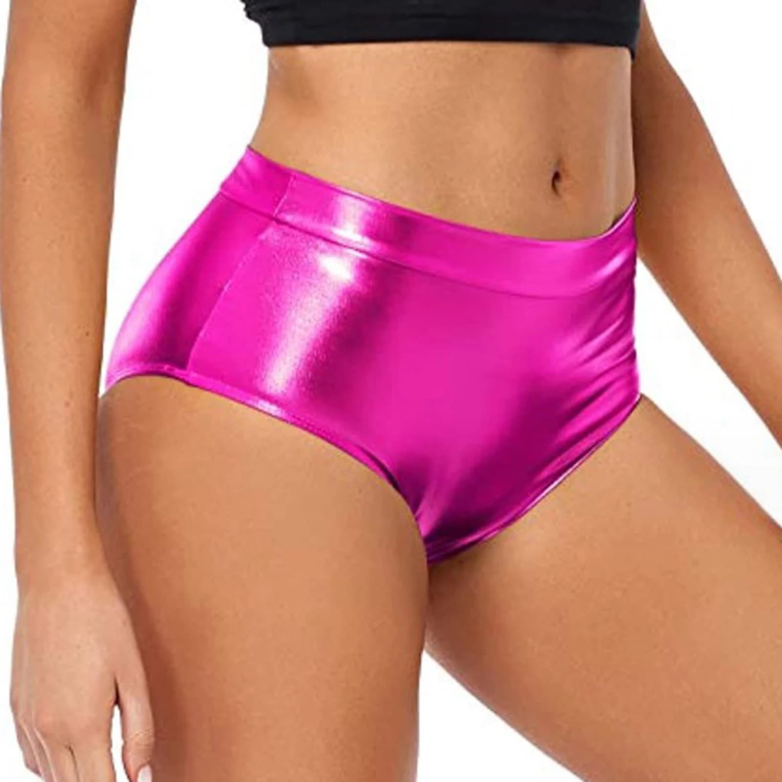 Short butin métallique pour femmes, Boxer, culotte brillante, pantalon chaud, Clubwear, Costume de f