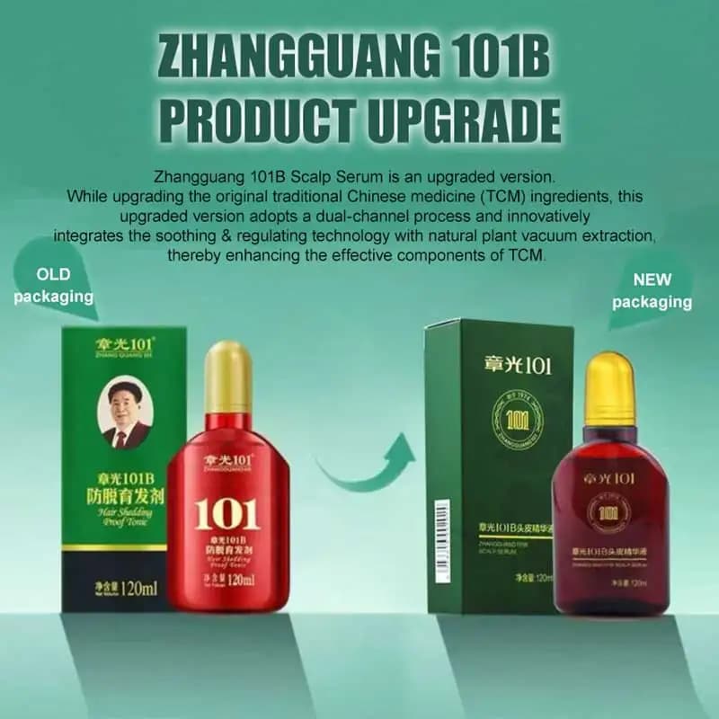Tonique capillaire Zhangguang 101B, sérum pour cuir chevelu, 101M, 120ML, thérapie de médecine chino
