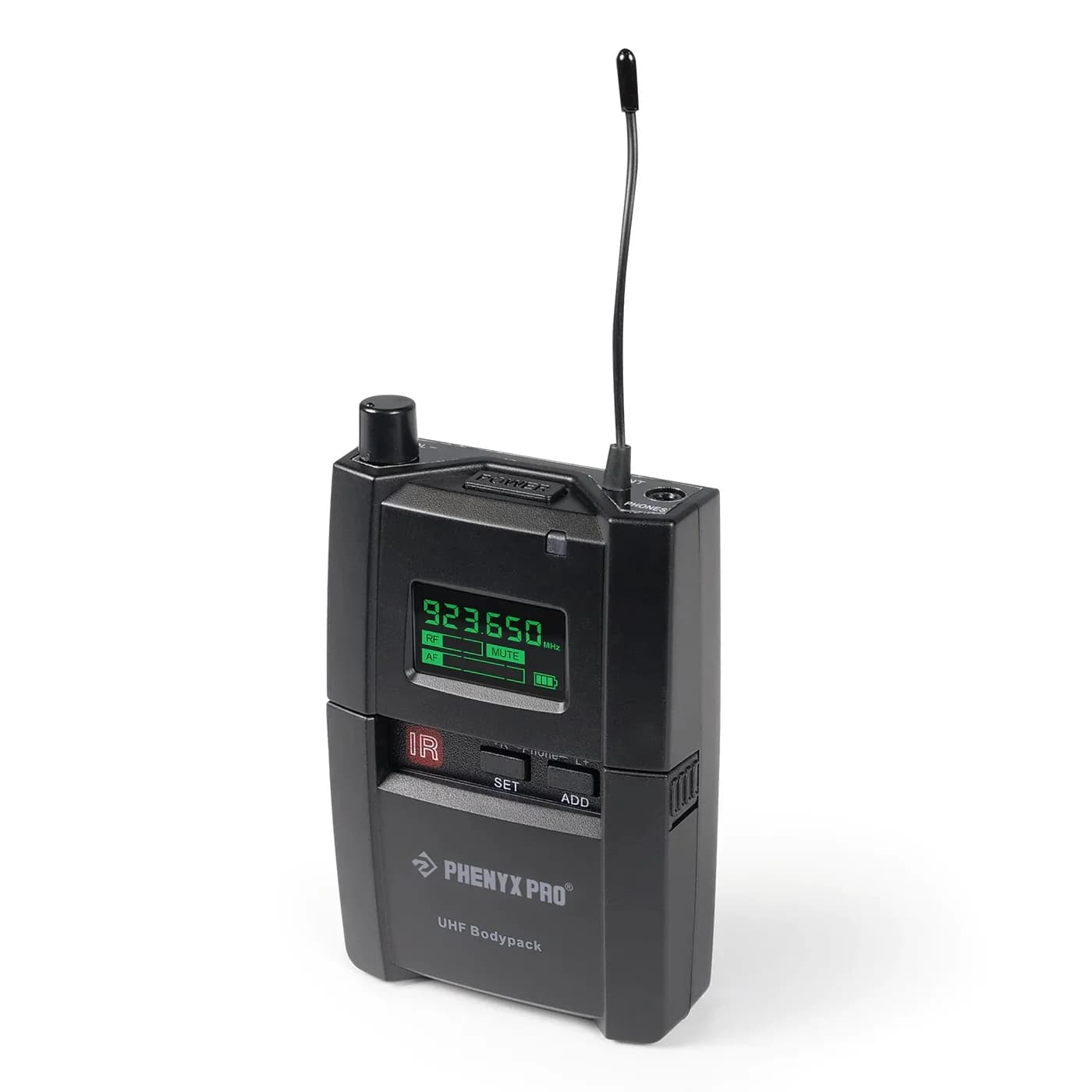 Phenyx Pro Stéréo sans fil PTM-10 dans le système de moniteur d'oreille Récepteur Bodypack, bande mo