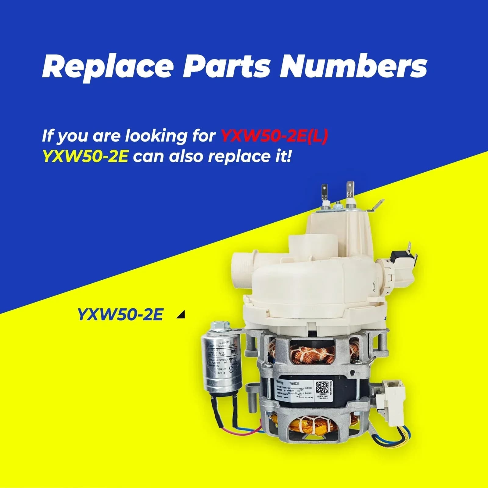 YXW50-2E(L)/YXW50-2E nouvelle pompe de circulation pour lave-vaisselle Welling/Midea/SPG pour KUPPER