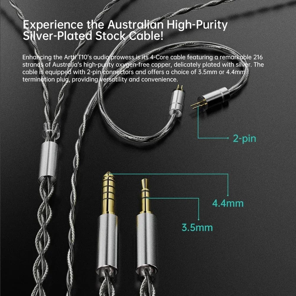 ARTTI T10 – écouteurs intra-auriculaires HIFI, avec pilote planaire de 14.2mm, connecteur détachable