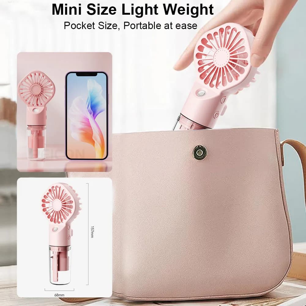 Humidificateur portable USB aste, ventilateur à main, mini ventilateur à eau