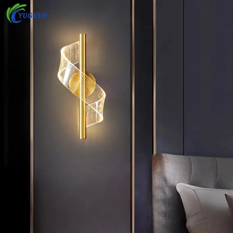 Applique murale LED au design nordique moderne, luminaire décoratif d'intérieur, idéal pour une cham