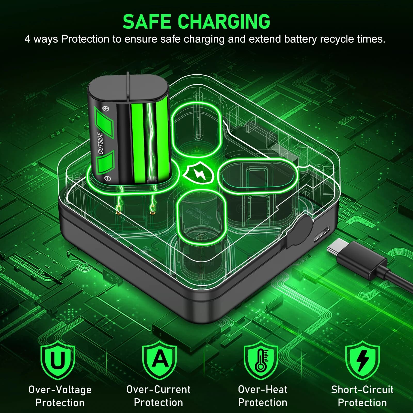 Station de recharge pour Xbox série X/Xbox série S 4, Pack de Batteries pour Xbox One X/Xbox One S/X