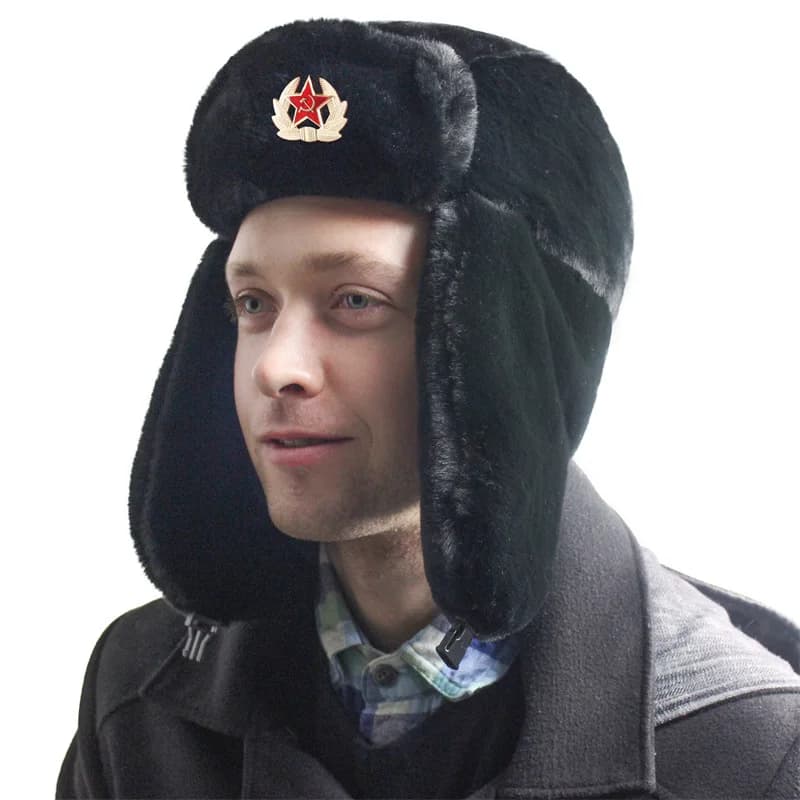 Insigne militaire de l'armée soviétique, chapeaux de bombardier Ushanka russe, chapeau de camionneur