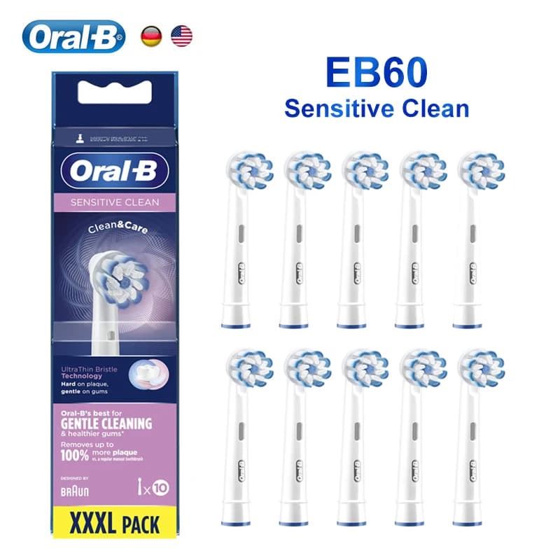 Têtes de brosse à dents souples Oral-B EB60, nettoyage sensible, buses de remplacement originales, p