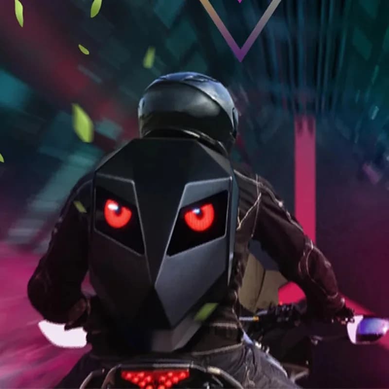 LED Knight – sac à dos de cyclisme pour casque de moto, Bluetooth, étanche, coque rigide, sacs pour 