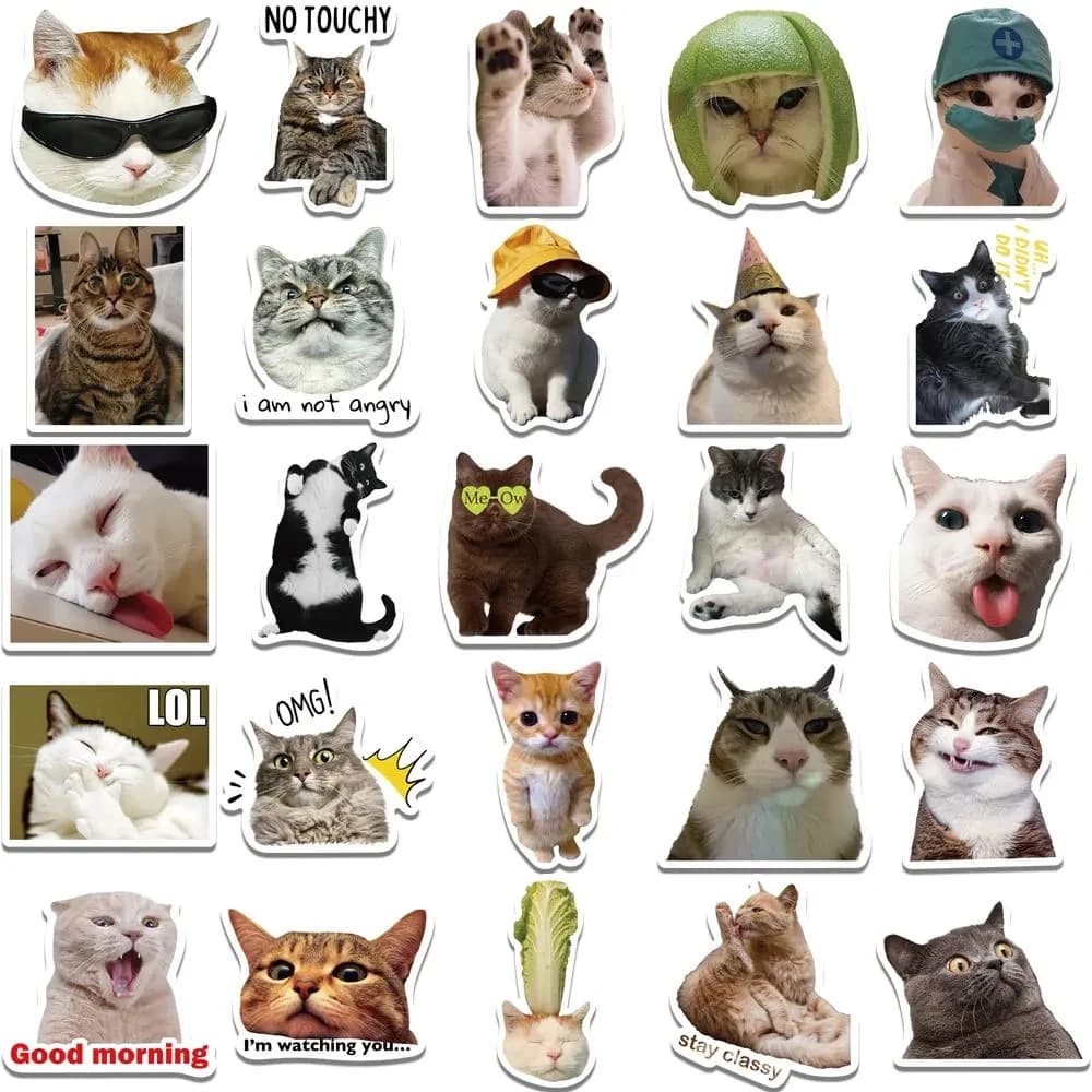 Autocollant esthétique en PVC Kawaii Love Cat pour enfants, décoration coréenne pour enfants, scrapb