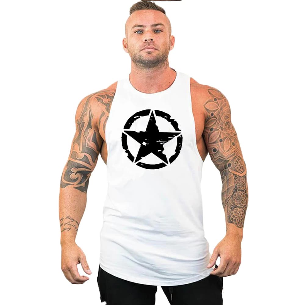 Nouvelle offre spéciale hommes crâne imprimé débardeur respirant Cool gilet chemise de course t-shir
