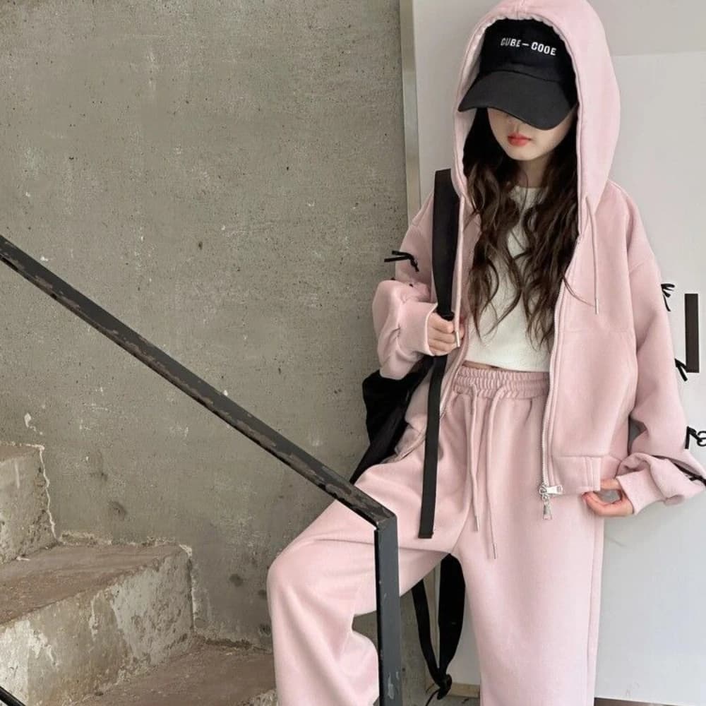 Bear Leader – ensemble pour filles, mode coréenne, décoration avec nœud rose, manches longues, ferme