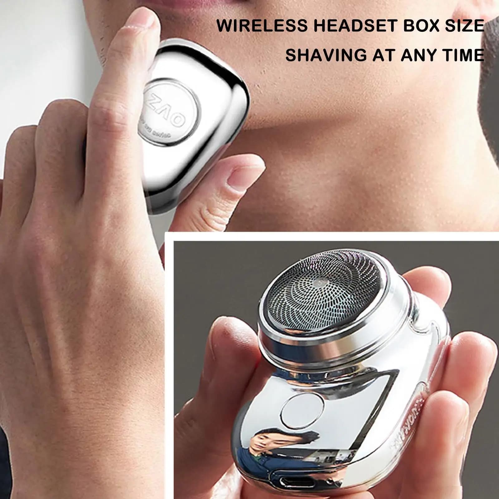 ZAO – rasoir électrique Portable USB pour hommes, Mini rasoir électrique de poche, tondeuse à barbe,