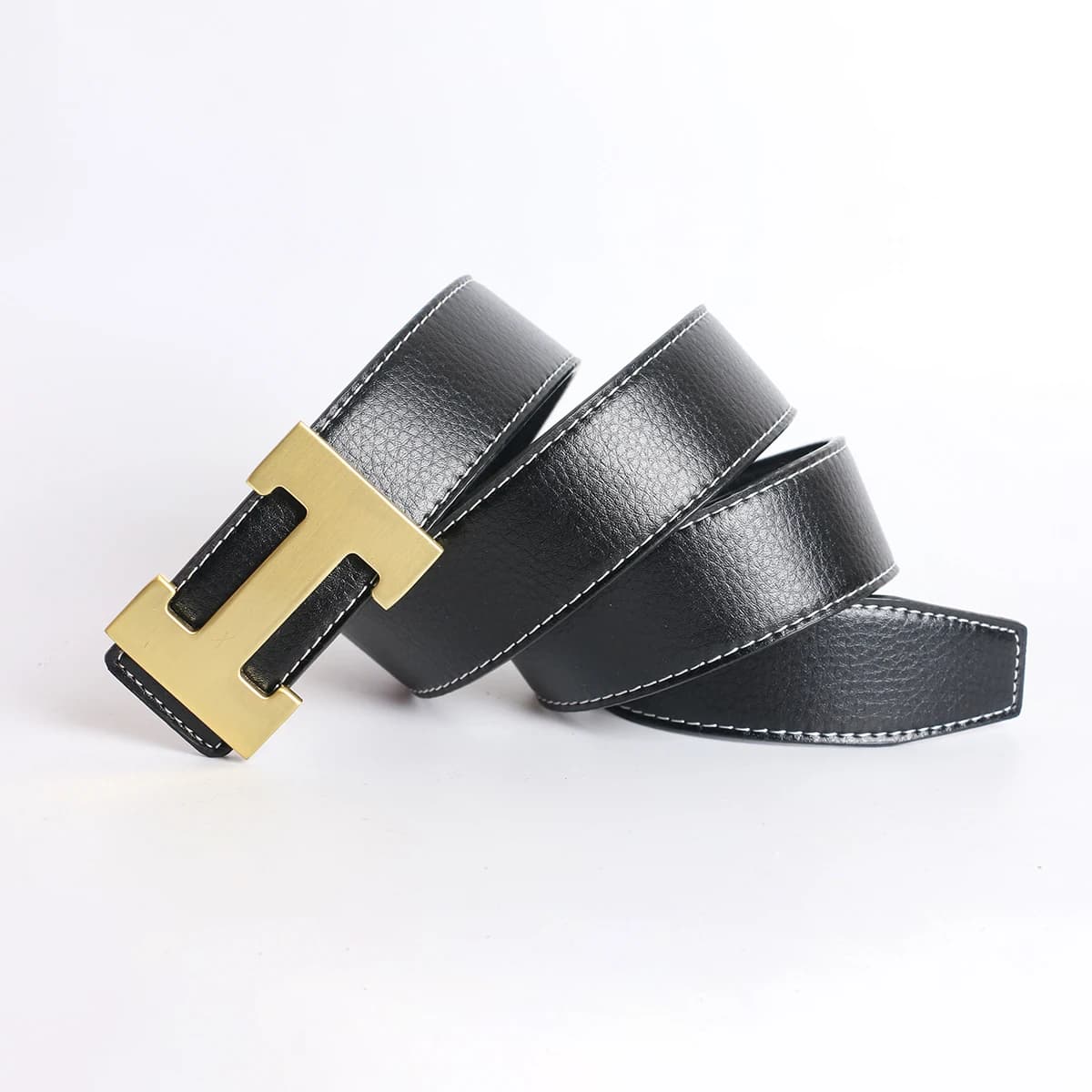 Vintage luxe marque de créateur taille H ceinture hommes haute qualité femmes véritable robe en cuir