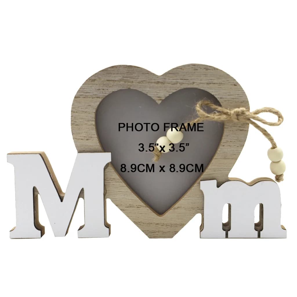 Cadre photo en bois 1 pièce, artisanat pour mariage, cadre photo cœur d'amour Monsieur et Madame, ca