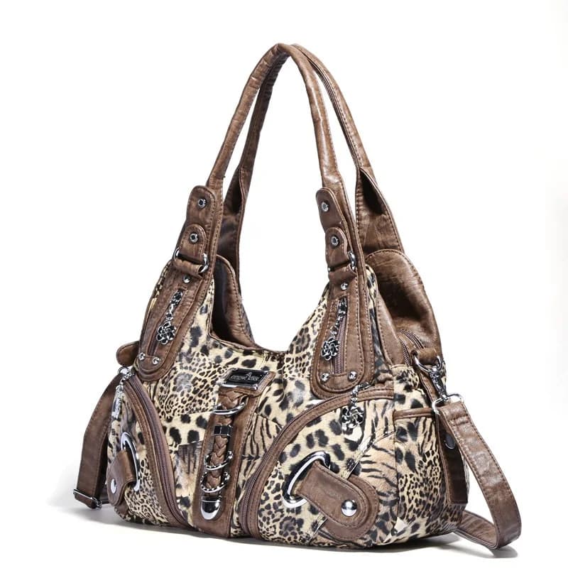 Sacs à main léopard pour femmes, grand fourre-tout à poignée supérieure, sac de Shopping multifoncti