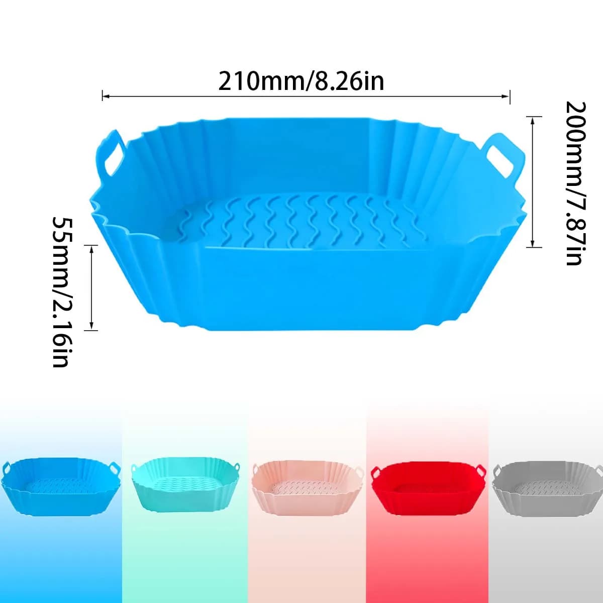 Pot de revêtement en Silicone pour friteuse à Air, panier de friteuse à Air, Gadgets de cuisine, pla