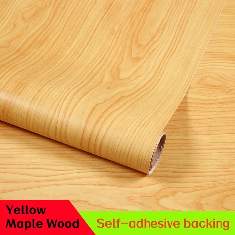 Autocollant de meubles en vinyle Grain de bois, papier peint auto-adhésif imperméable et résistant à