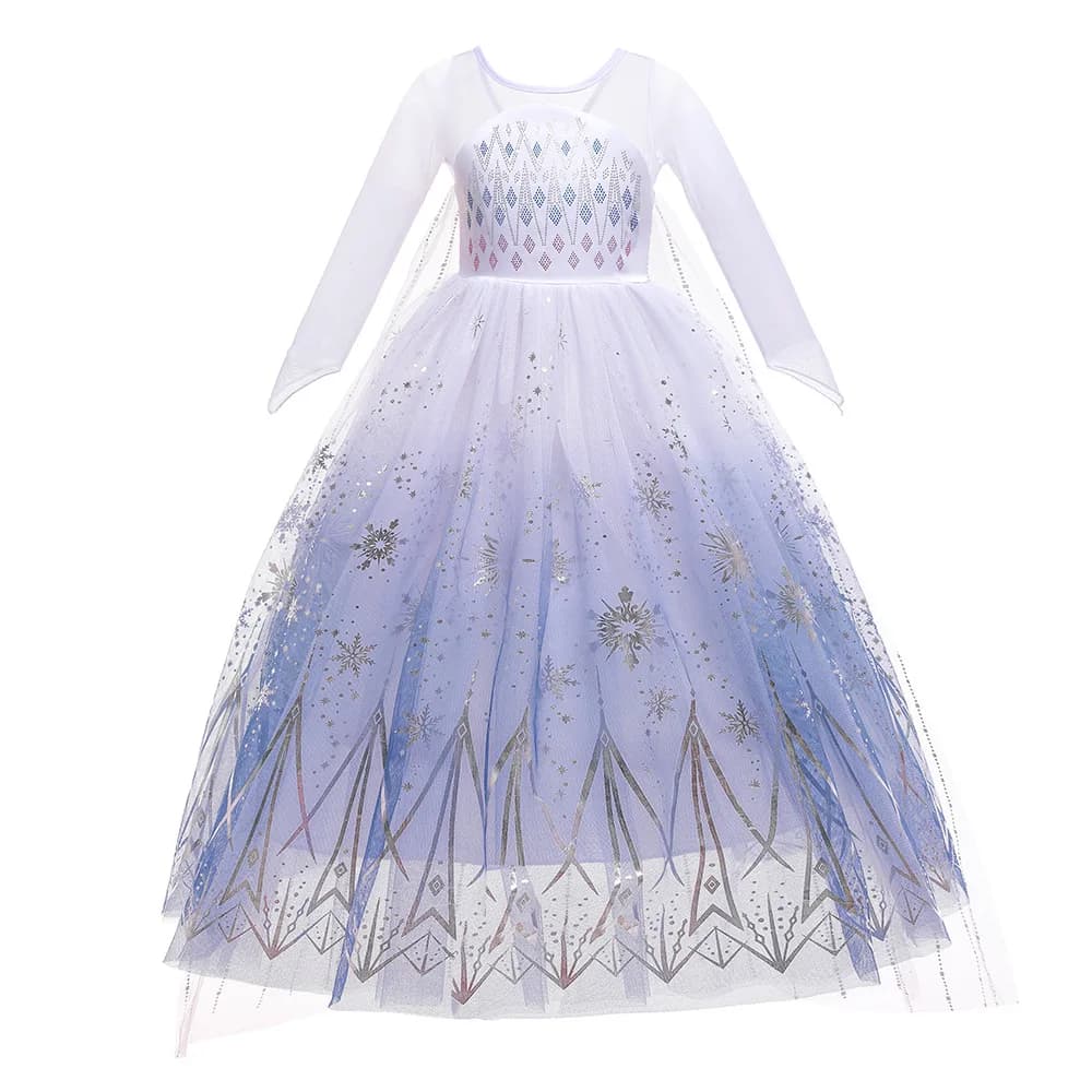 Robes reine des neiges Elsa pour filles, Costumes pour enfants, Cosplay, princesse d'halloween, vête