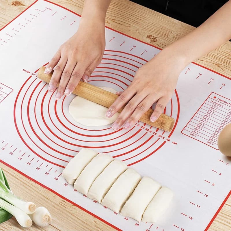 Tapis de cuisson en Silicone surdimensionné 80/70/60cm, tapis de pâtisserie roulant, pétrissage, crê