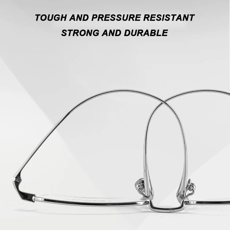 Lunettes ultralégères en titane pur, monture rétro à demi-jante pour hommes d'affaires, lunettes car