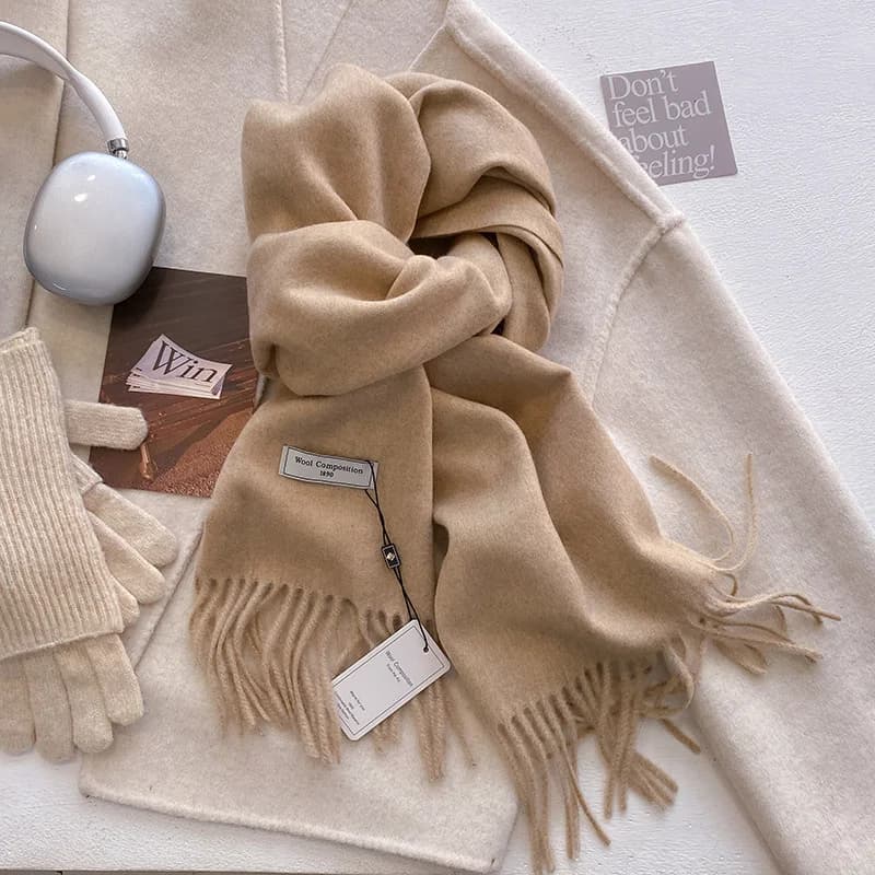Écharpe de luxe en laine pour femme, cachemire chaud, Pashmina, marque, châles enveloppants, épais e