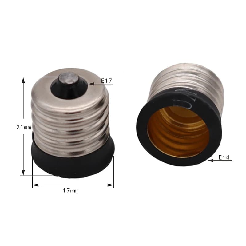 Support d'adaptateur de lampe d'ampoule LED, douille de base, E17 vers E14 européen, ci-après