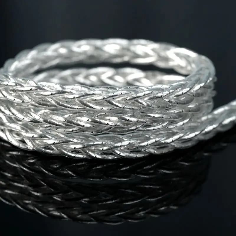 XINHS-Câble de mise à niveau pour écouteurs, plaqué argent, palladium, haute pureté, 8 brins, S06