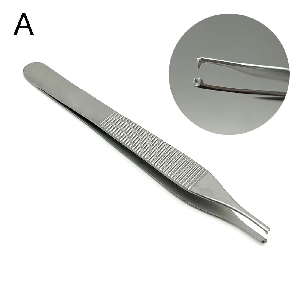 Pince à épiler dentaire, outil de pansement, dentiste, pince à tissus en acier inoxydable, pince den