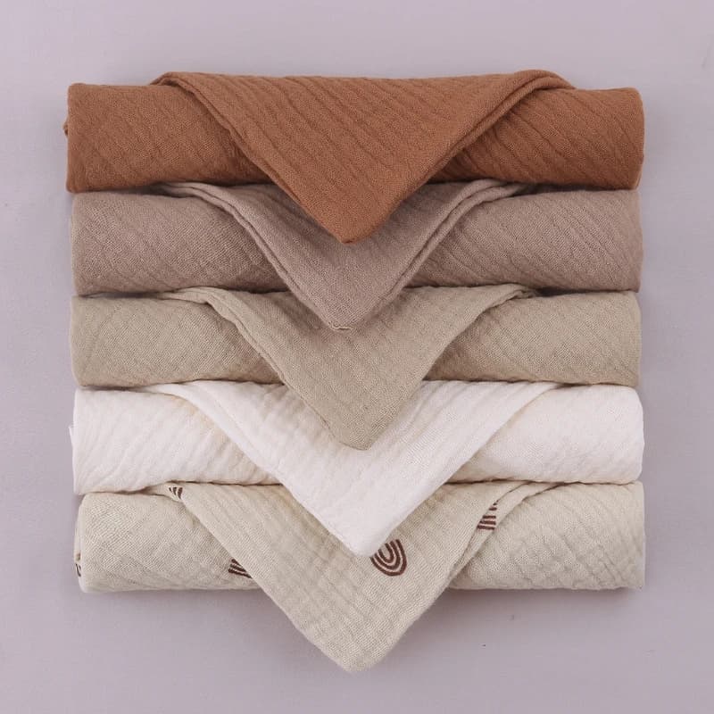Serviettes en coton gaze douce et absorbante pour bébé, 5 pièces, lingettes pour le visage, mouchoir