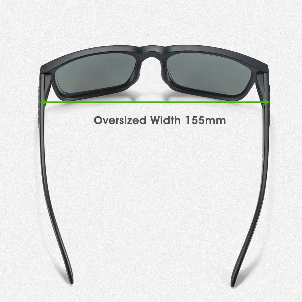 KDEAM lunettes de soleil pour hommes de grande taille lunettes de Vision nocturne photochromiques po