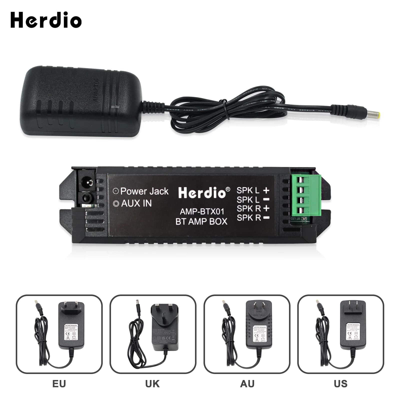 Amplificateurs Bluetooth Herdio, mini amplificateur audio domestique pour enceintes murales et de pl