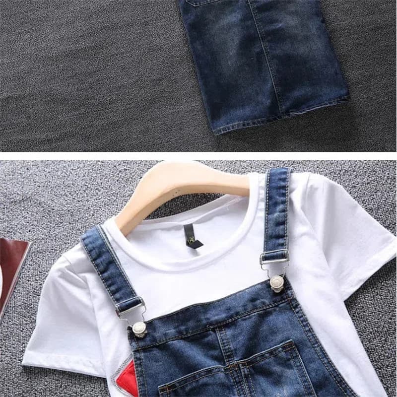 Robe en jean à bretelles pour femmes, robe longue en denim, robe de cow-boy décontractée, vêtements 