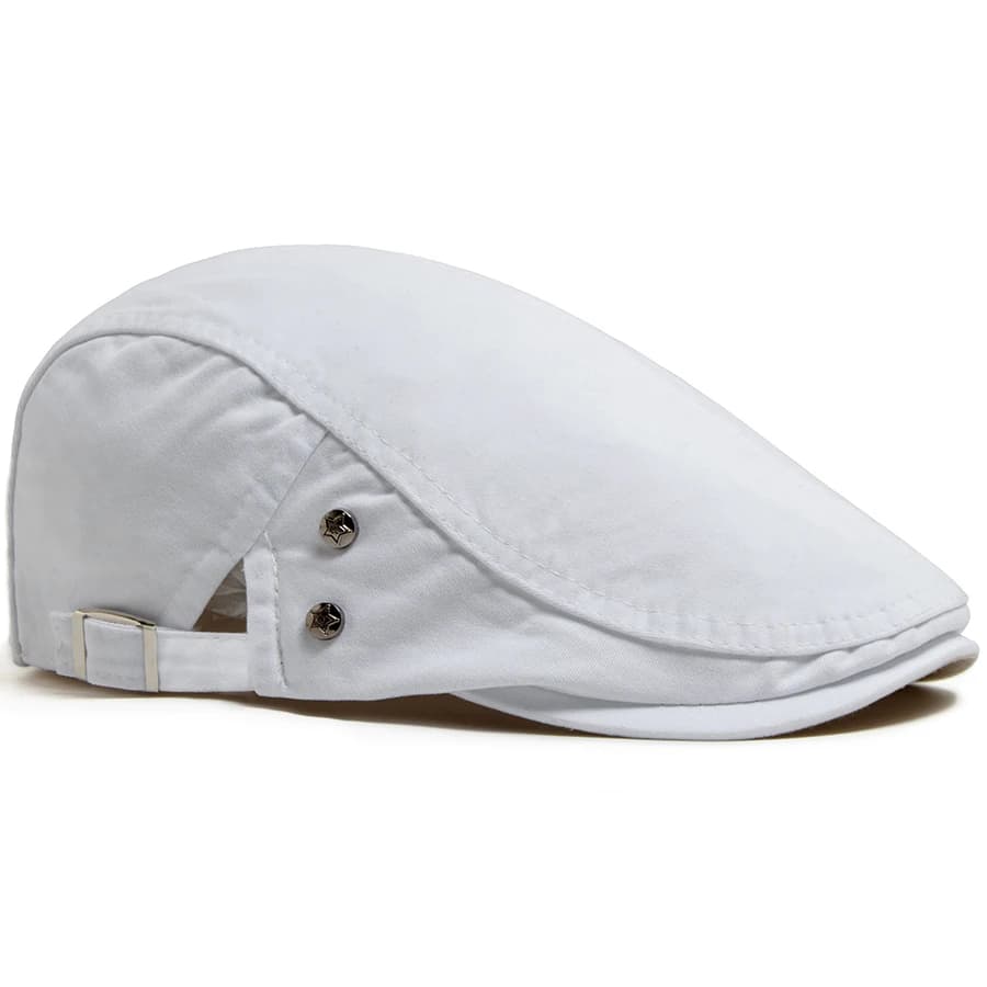 Mode hommes béret bouton broderie coton Vintage bérets en plein air femmes plat visière chapeau déco