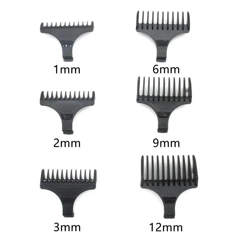 Tondeuse à cheveux professionnelle T9 1/2/3/6/9/12mm, peigne limite, protections universelles, Guide