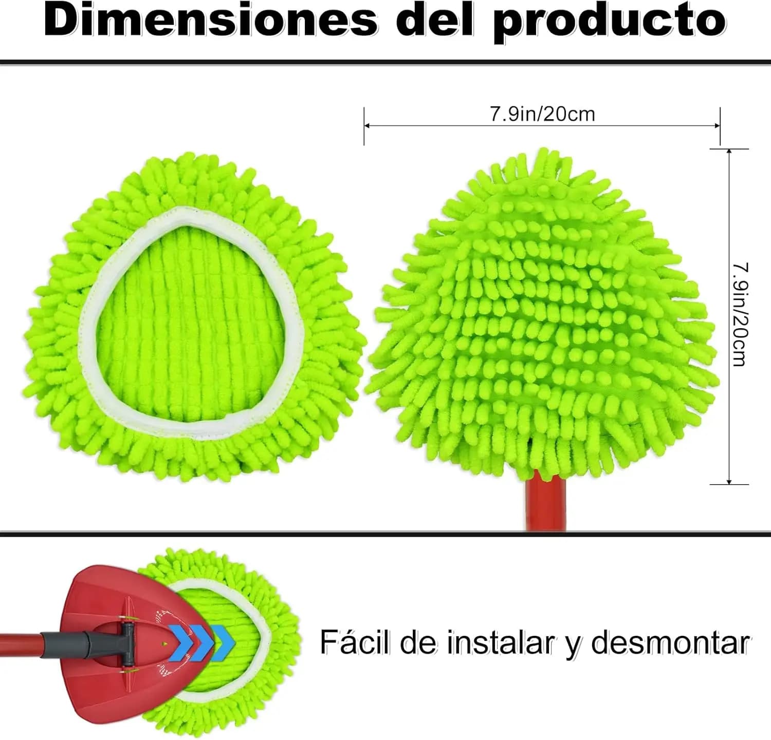 Têtes de Rechange serpillière pour Vileda Turbo 2 en 1, EasyWring & Clean Spin Mop, recharges de têt